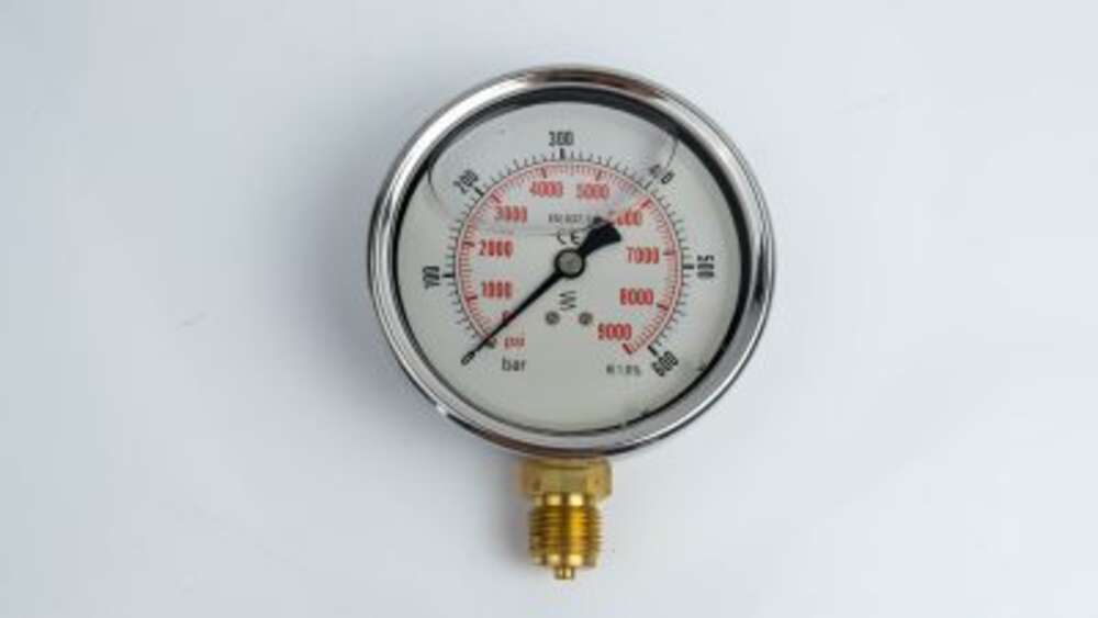 Манометр 100R600.MGE GLYC.P.G.SS. CASE D:100 0/600 BAR+PSI 1/2"BSPP BOTTOM