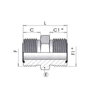 адаптер ORFS-ORFS 1″ 3/16 1″