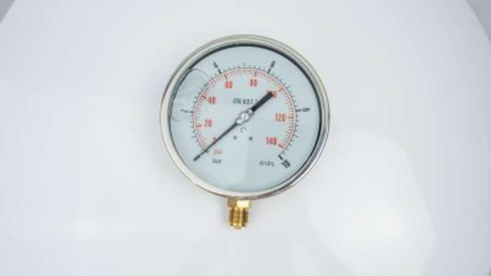 Манометр 150R10.MGE GLYC.P.G.SS. CASE D:150 0/600 BAR+PSI 1/2"BSPP BOTTOM