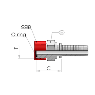 Штуцер ORFS 1.3/16″ DN 19
