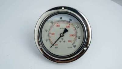 Манометр 100F160.MGE GLYC.P.G.SS CASE D:100 0/160 BAR+PSI 1/2" BSPP BACK+FLANGE