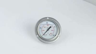 Манометр 63F400.MGE GLYC.P.G.SS. CASE D:63 0/400 BAR+PSI 1/4"BSPP BACK+FLANGE