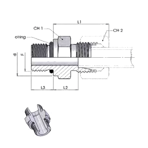 адаптер  UNF9/16-18 – 12 L