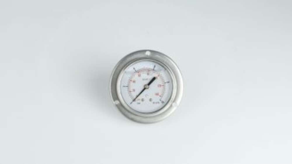 Манометр 63F10.MGE GLYC.P.G.SS. CASE D:63 0/10 BAR+PSI 1/4"BSPP BACK+FLANGE