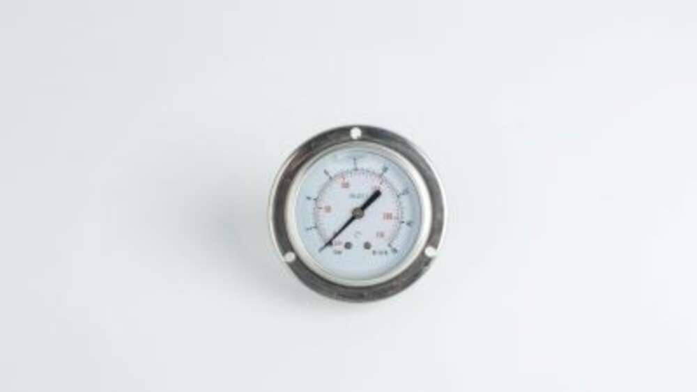 Манометр 63F16MGE GLYC.P.G.SS CASE D:63 0/16 BAR+PSI 1/4"BSPP BACK+FLANGE