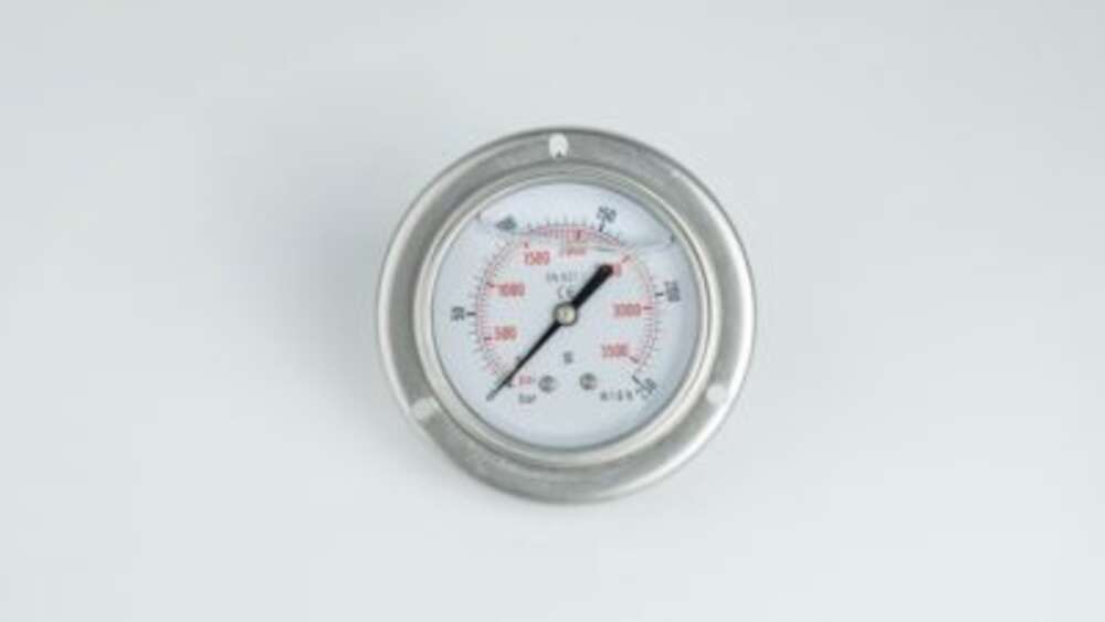 Манометр 63F250.MGE GLYC.P.G.SS. CASE D:63 0/250 BAR+PSI 1/4"BSPP BACK+FLANGE