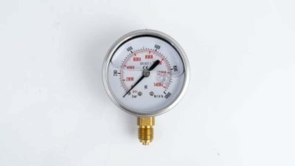Манометр 63R1000.MGE GLYC.P.G.SS. CASE D:63 1000 BAR+PSI 1/4"BSPP BOTTOM