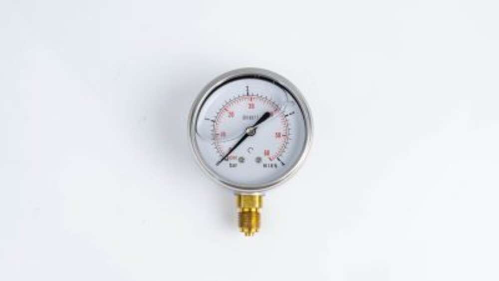 Манометр 63R4.MGE GLYC.P.G.SS. CASE D:63 0/4 BAR+PSI 1/4"BSPP BOTTOM