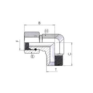 адаптер 90° штуцер BSPP – BSPP гайка 3/4″ SSteel