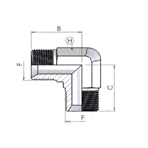 адаптер 90° штуцер BSPP – BSPP штуцер 3/4″