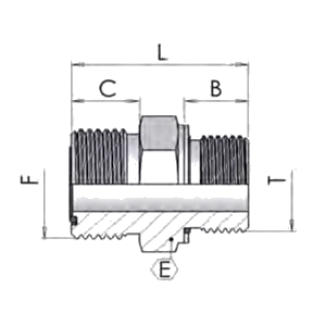 адаптер  BSPP 3/8″ – ORFS 11/16″